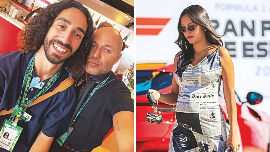 Famosos en la F1, viendo a Franco Colapinto