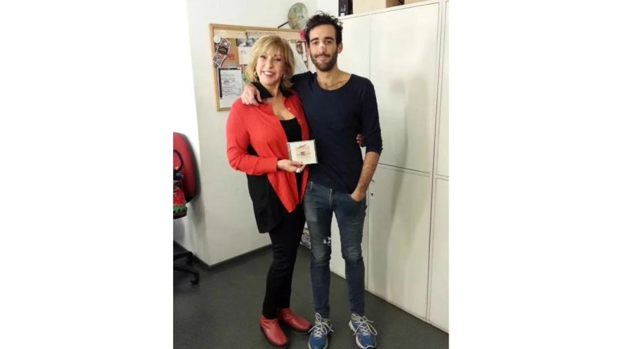 Georgina Barbarossa y sus hijos