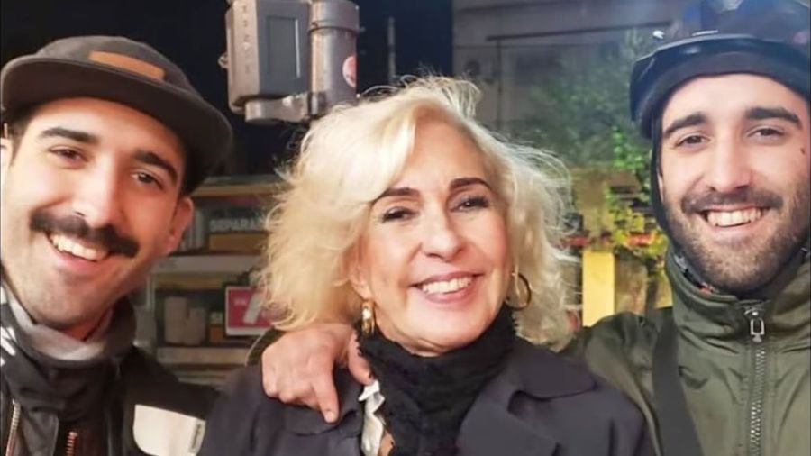 Georgina Barbarossa y sus hijos