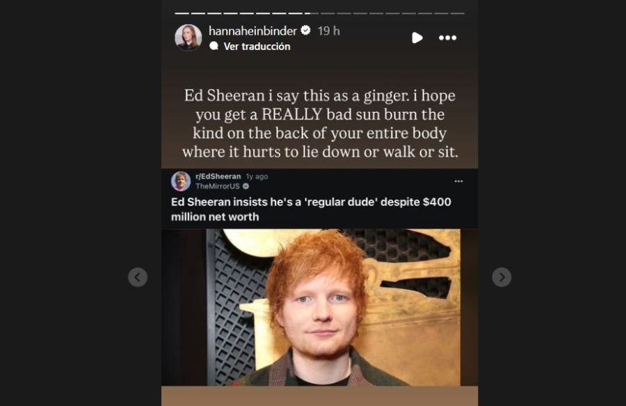 Hannah Einbinder violenta contra Ed Sheeran