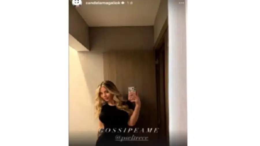 Candela Arizaga en el hotel
