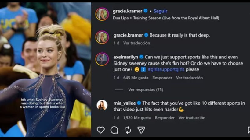 Respuesta de atletas olimpicas a la campana de la actriz sydney sweeney