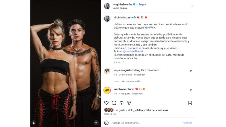 Virginia Da Cunha y su novio