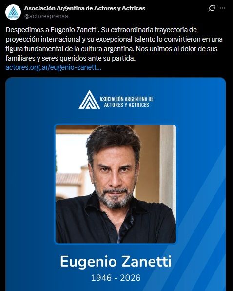 Murió Eugenio Zanetti