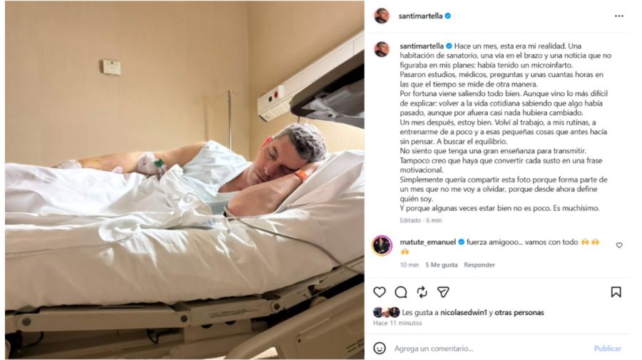 El periodista Santiago Martella sobre su salud