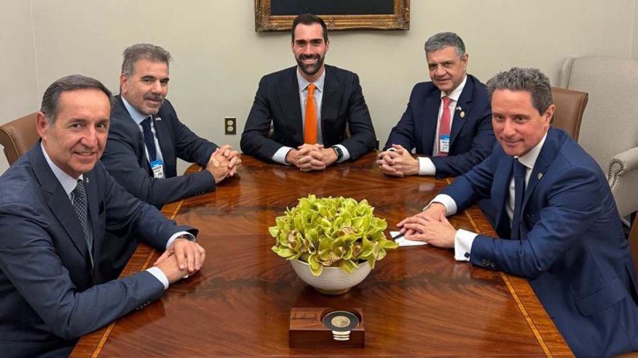 Jorge Macri y comitiva estuvieron con la congresista republicana María Elvira Salazar; el titular del BID, Ilan Goldfajn; el senador Bernie Moreno y con Richard Walters.