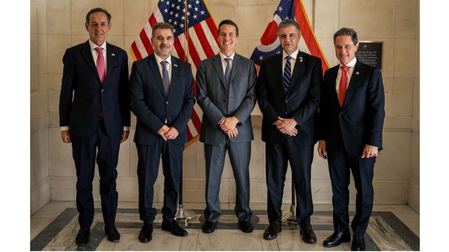 Jorge Macri y comitiva estuvieron con la congresista republicana María Elvira Salazar; el titular del BID, Ilan Goldfajn; el senador Bernie Moreno y con Richard Walters.