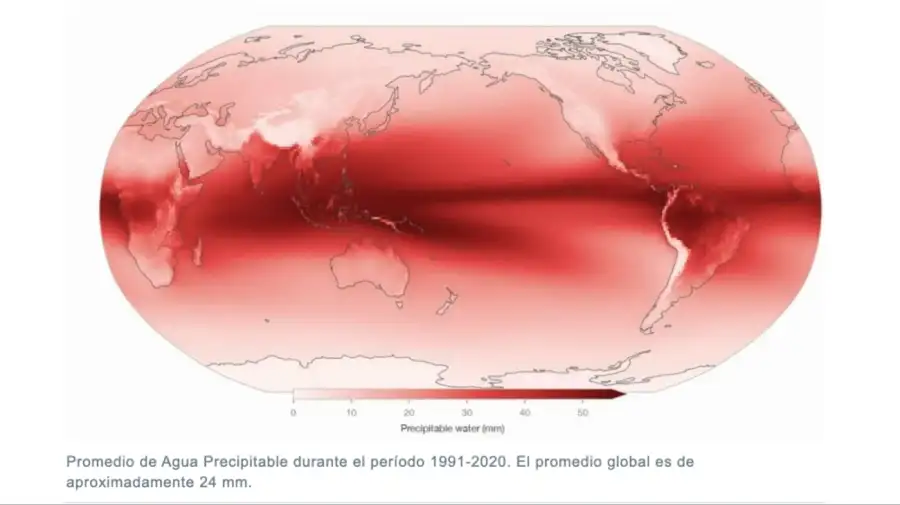 Récord histórico de vapor de agua en la atmósfera