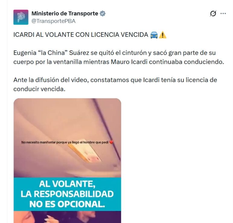 Inhabilitaron a Mauro Icardi por conducir con la licencia vencida