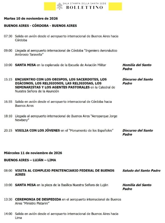 La agenda de León XIV en la Argentina