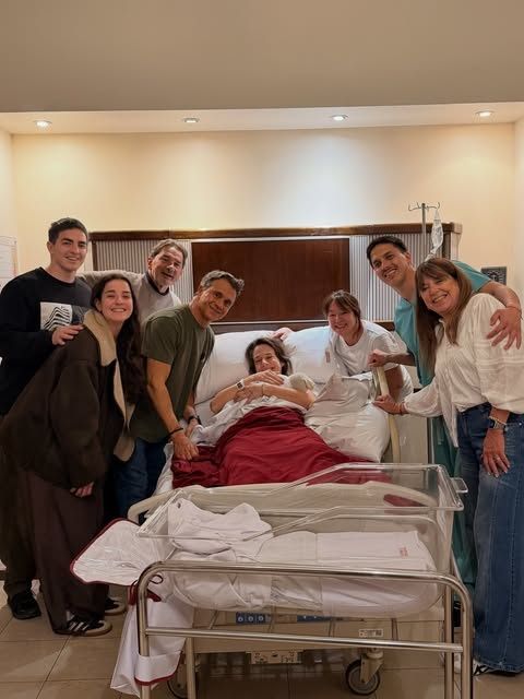 Serguio Lapegüe conoció a su primera nieta Delfina