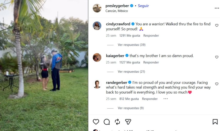 Ultimo tratamiento de Presley Gerber que publicó en la red
