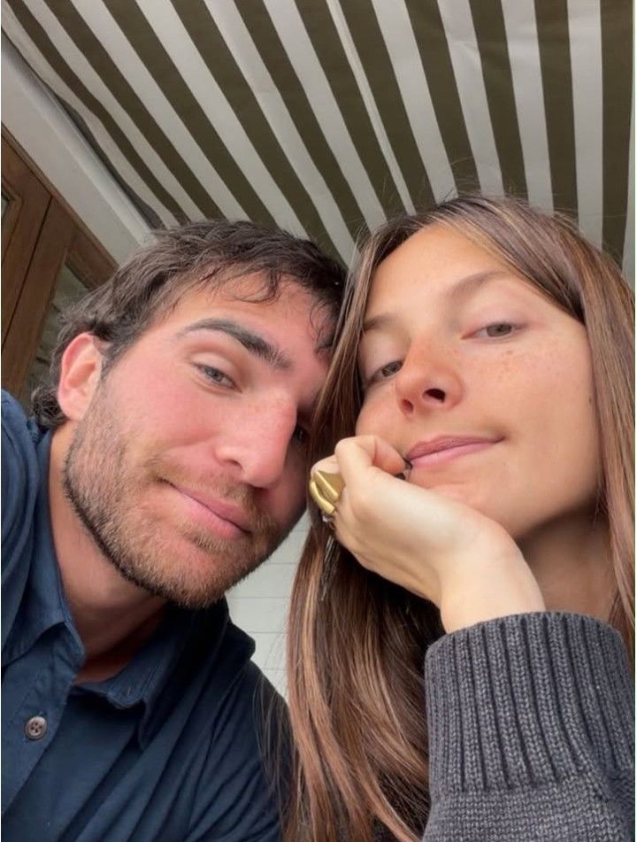 Valentín Yankelevich junto a su novia Alfonsina Servent