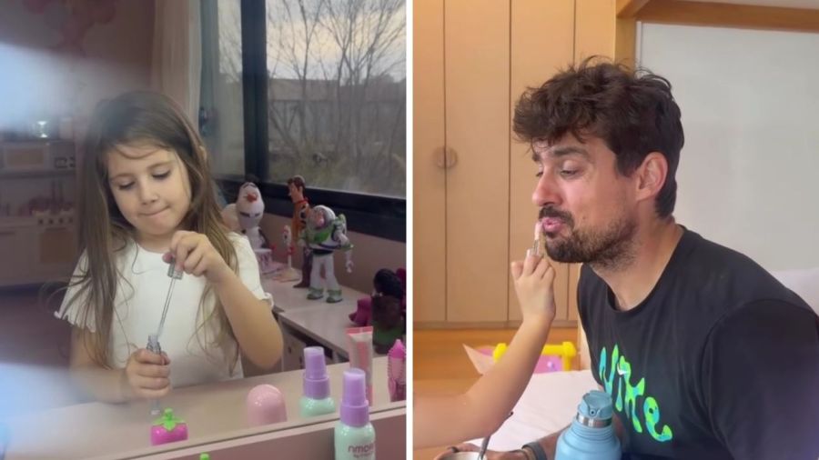 Ari, la hija de Stephanie Demner y Guido Pella, protagonizó una divertida travesura con la complicidad de su madre