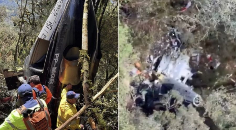 Así quedó el helicóptero en el que murió Rick Sollo junto a cuatro personas más