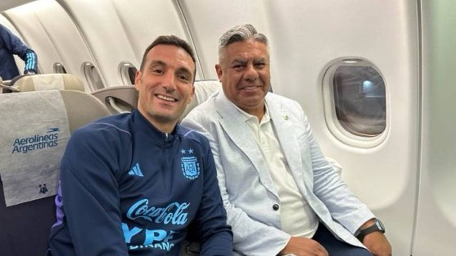 Chiqui Tapia y Lionel Scaloni