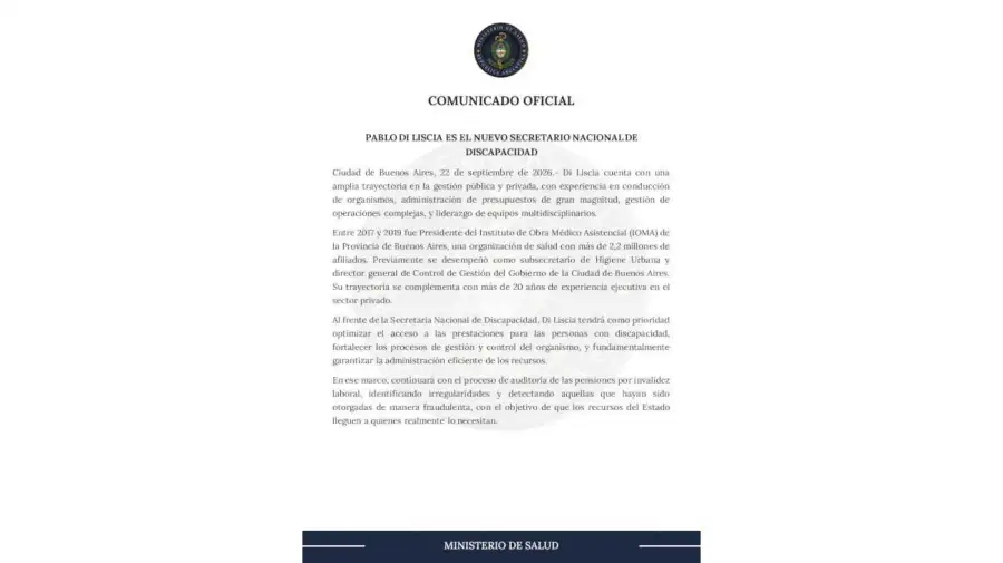 Comunicado oficial 22092026