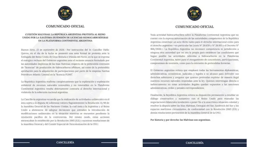 Comunicados del gobierno 22092026