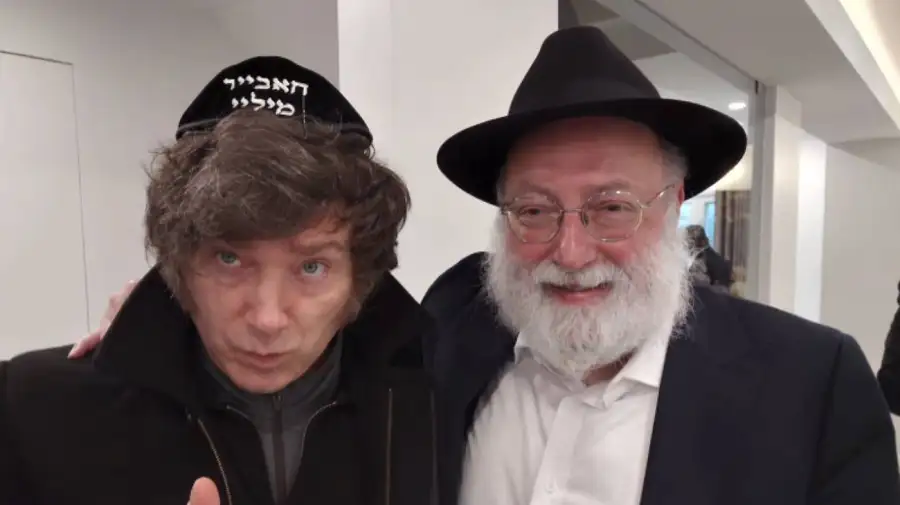 Javier Milei y el rabino Jacobson
