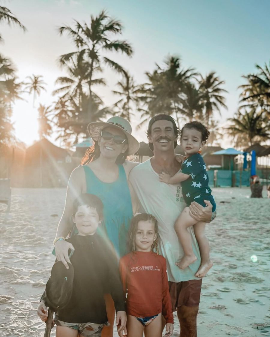 Juana Repetto y sus hijos