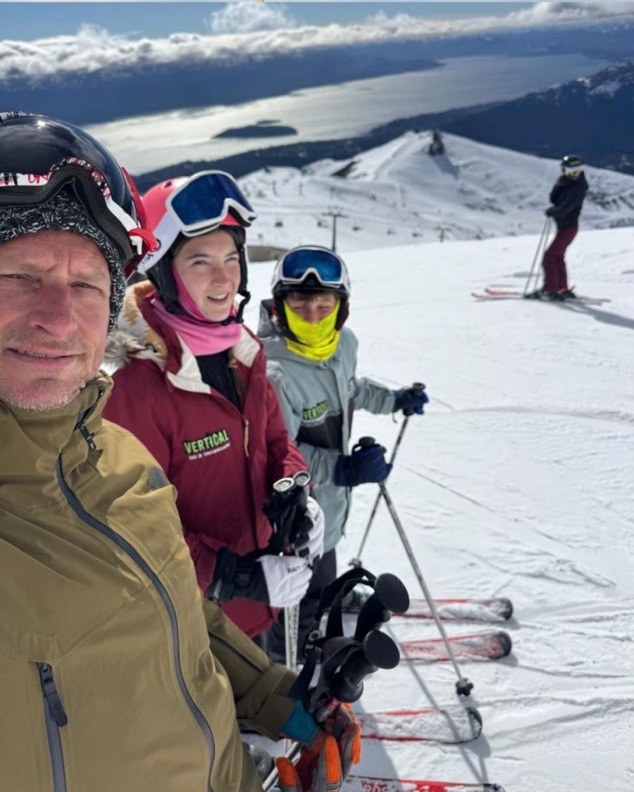 Las vacaciones de David Nalbandian en la nieve