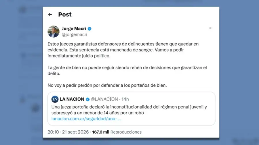 Posteo Jorge Macri