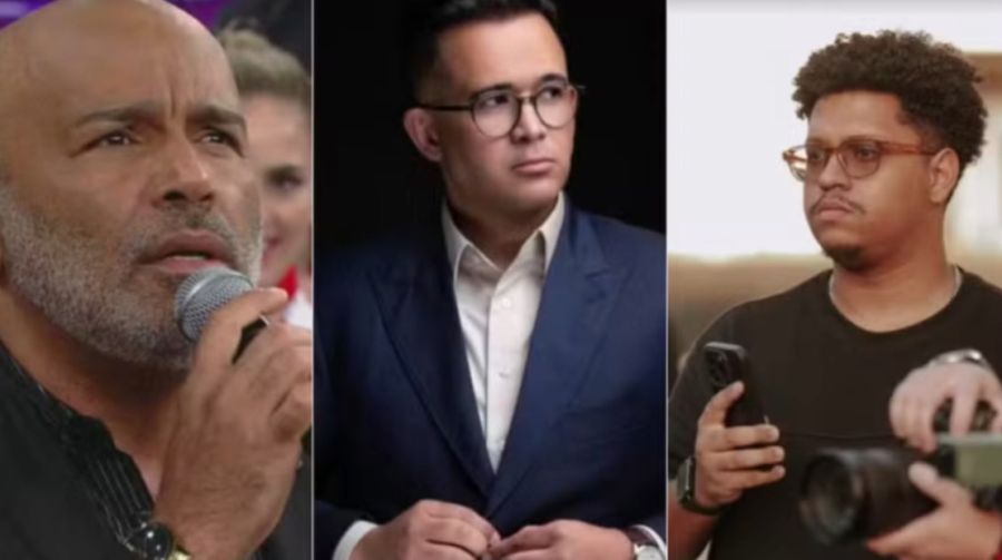 Rick, Bruno Avelar y Paulo Soares, tres de los cuatro pasajeros que iban en el helicóptero siniestrado