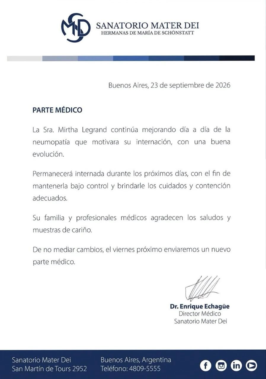 Parte médico Mirtha 