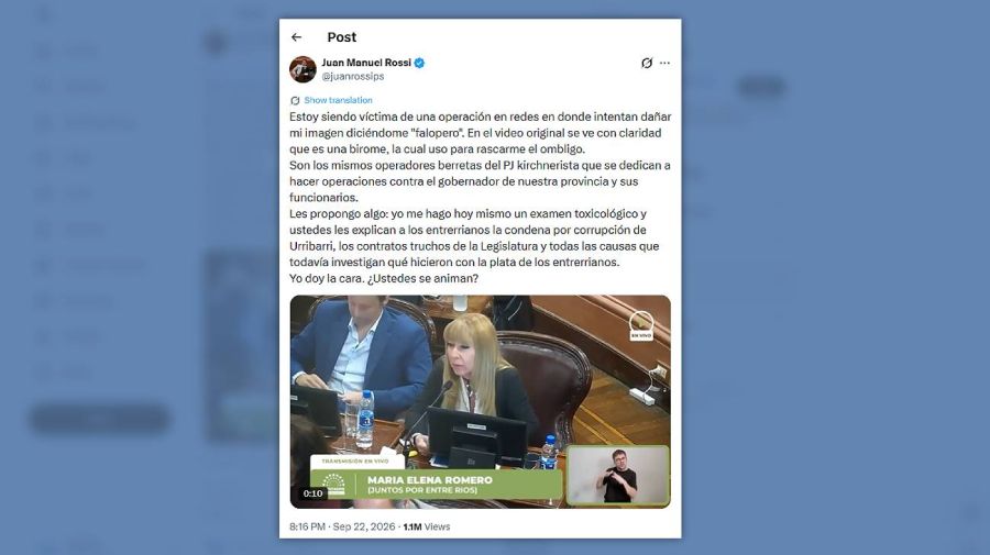 Posteo Juan Manuel Rossi