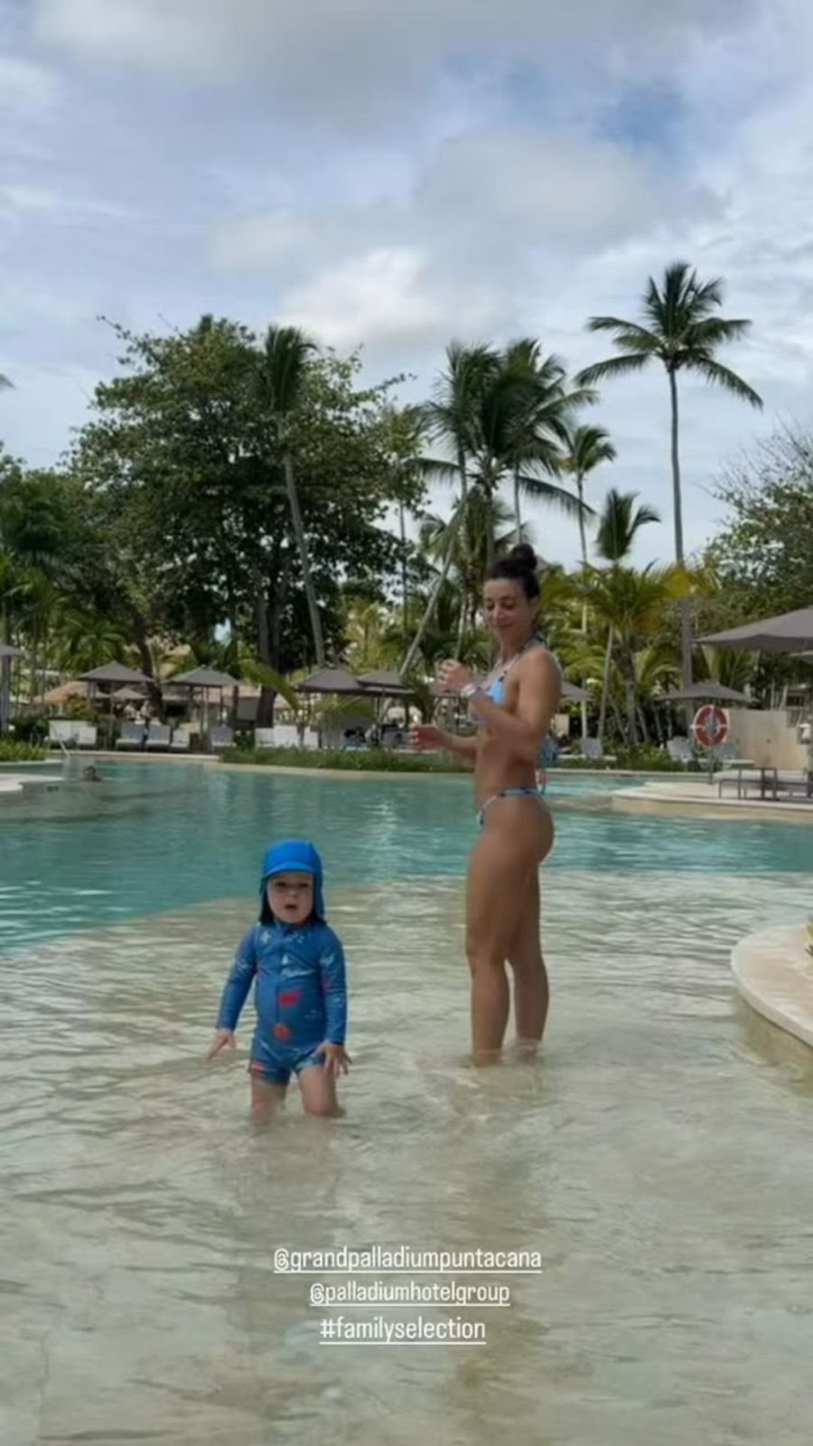 Sol Pérez y su hijo Marco