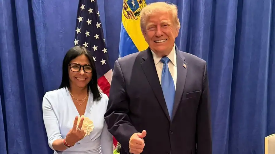 Trump y Delcy Rodriguez en la ONU