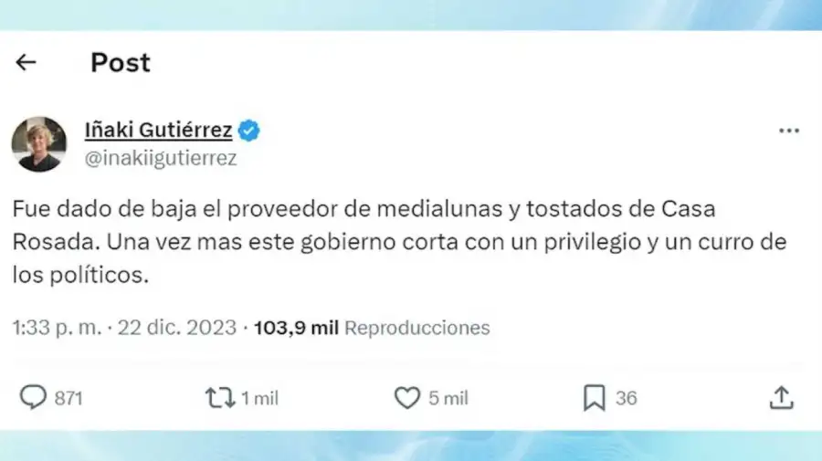 Tuit Iñaki Gutiérrez