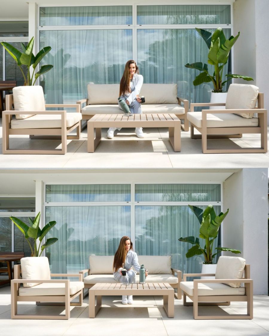 Cami Homs transformó su jardín