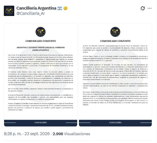 comunicado cancilleria acuerdo con eeuu 230920262