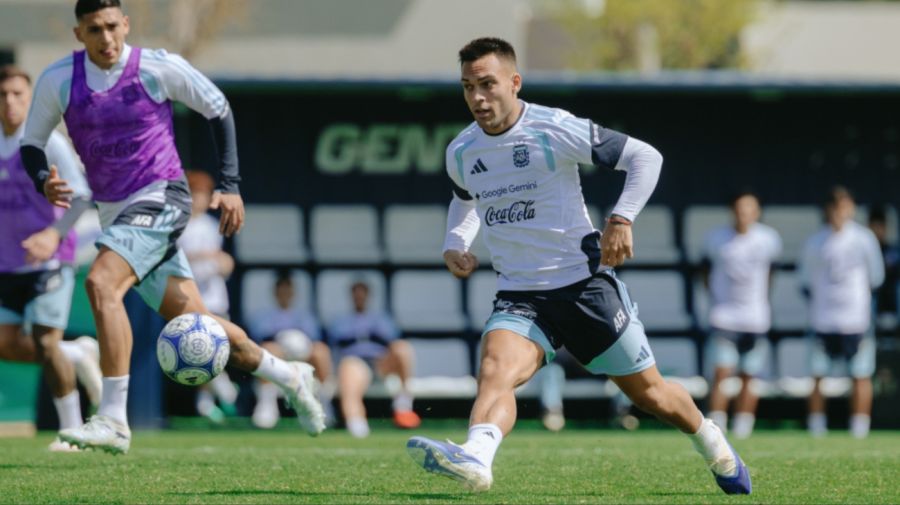 Entrenamiento de la Selección Argentina en Ezeiza