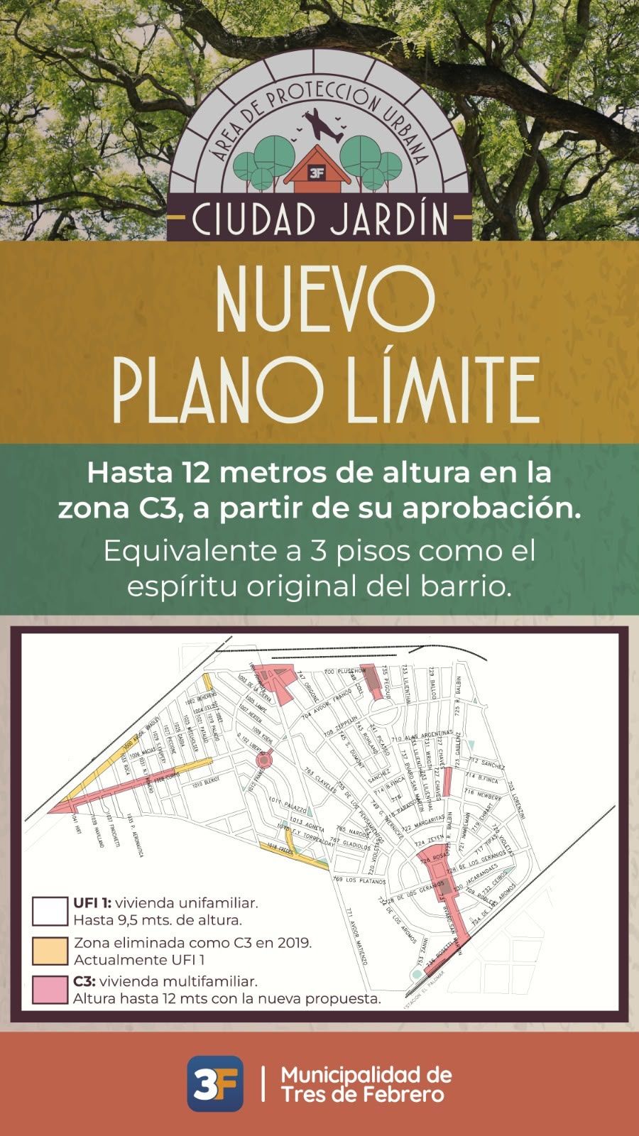 La Municipalidad presenta una propuesta superadora para cuidar y mejorar el urbanismo de Ciudad Jardín