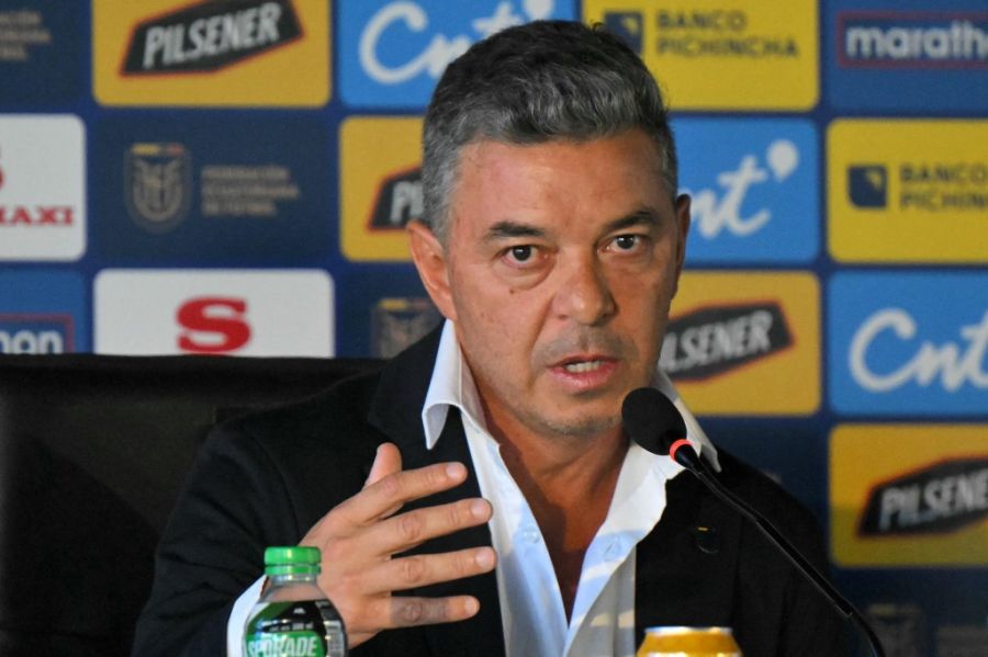 Marcelo Gallardo con la Selección de Ecuador
