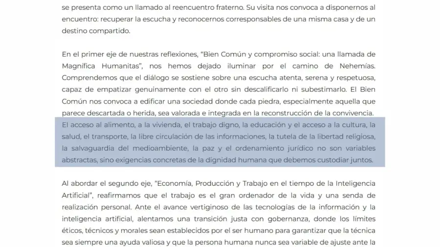 El documento de la Comisión Episcopal de Pastoral Social
