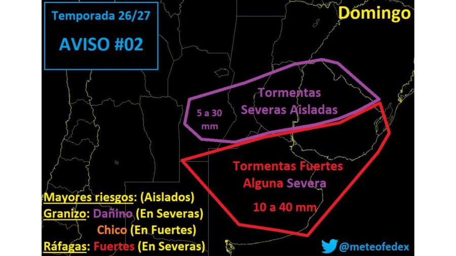 La ciclogénesis provocará lluvias, tormentas y fuertes ráfagas en varias regiones del país.