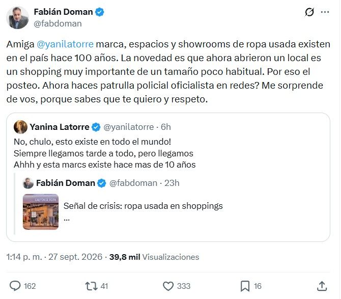 Yanina Latorre y Fabián Doman