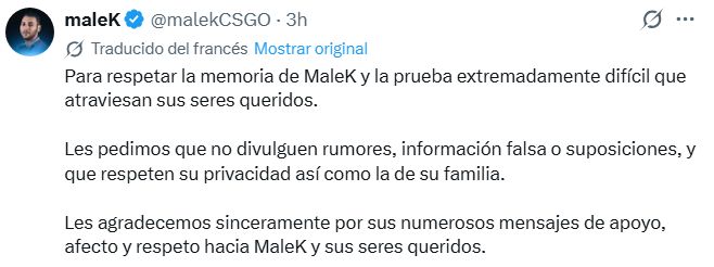 Comunicado de Malek