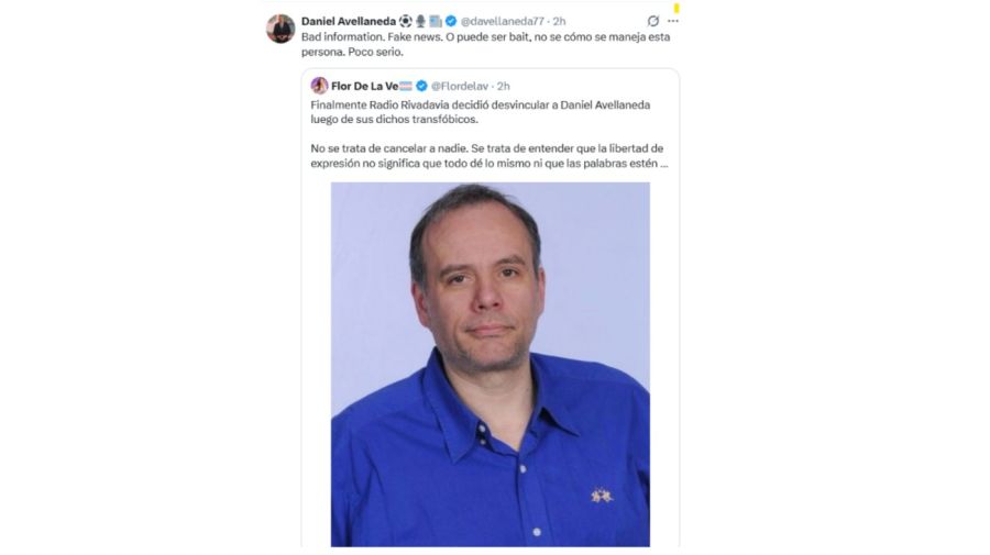 Daniel Avellaneda desmintió su desvinculación de Radio Rivadavia