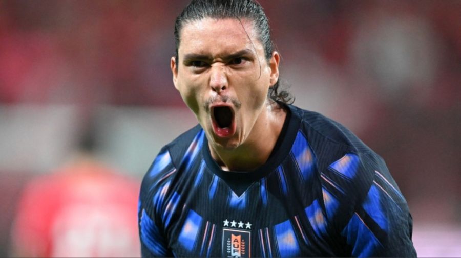 Darwin Núñez en Corea del Sur vs Uruguay en Seúl