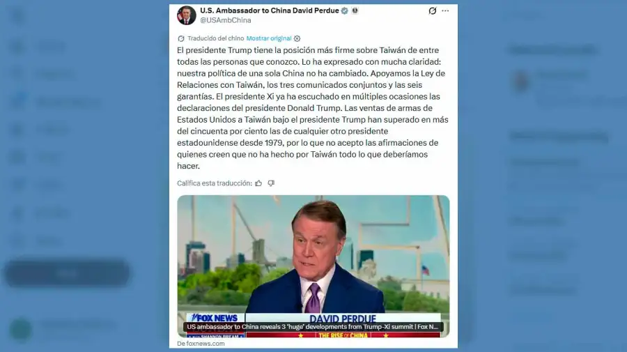 X Embajador de EEUU en china David Perdue