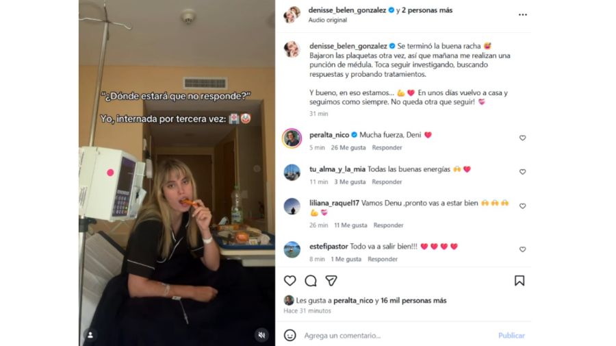 Denisse González internada otra vez