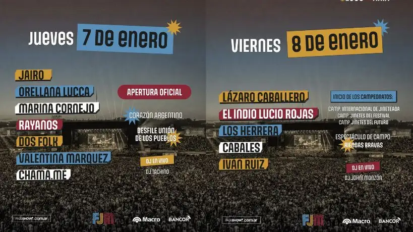 Festival Nacional de Doma y Folklore de Jesús María días 7 y 8