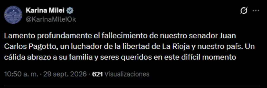 Karina Milei Juan Carlos Pagotto