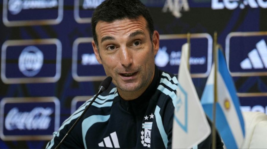Lionel Scaloni en conferencia de prensa
