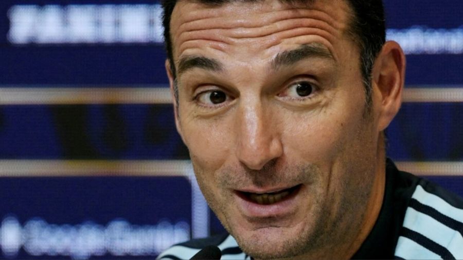 Lionel Scaloni en conferencia de prensa
