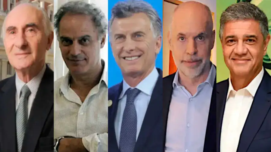 Fernando de la Rúa, Aníbal Ibarra, Mauricio Macri, Horacio Rodríguez Larreta y Jorge Macri